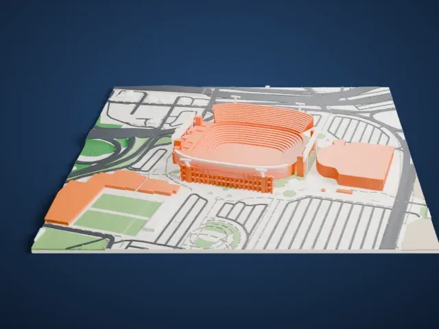 EverBank Stadium model, West view