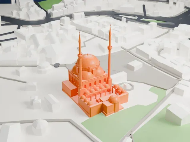 Eyüp Sultan Mosque model, North view
