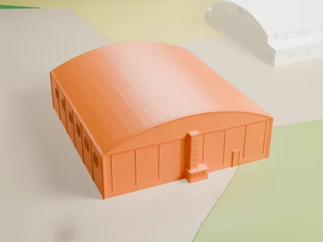 Fagen Fighters WWII Museum Hangars model, West view