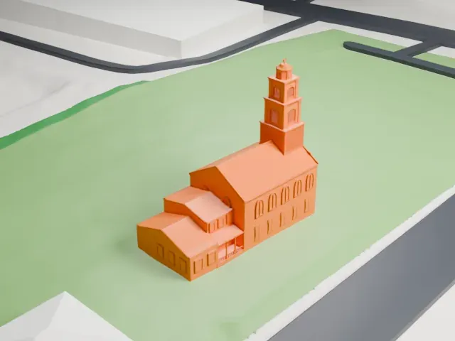 Fairfield Dutch Reformed Church model, North view