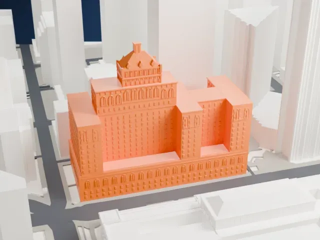 Fairmont Royal York model, South view