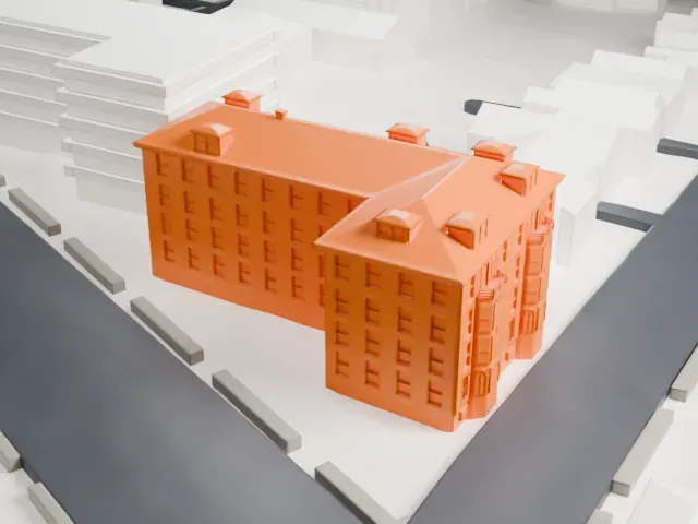 Fairmount Apartments, Jersey City model, East view