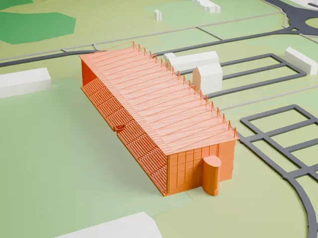 Falkirk Stadium model, North view