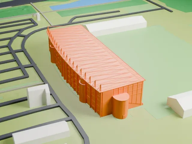 Falkirk Stadium model, South view