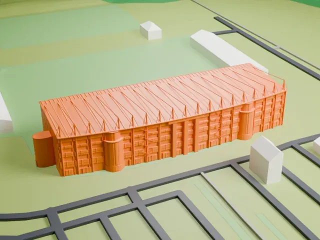 Falkirk Stadium model, West view