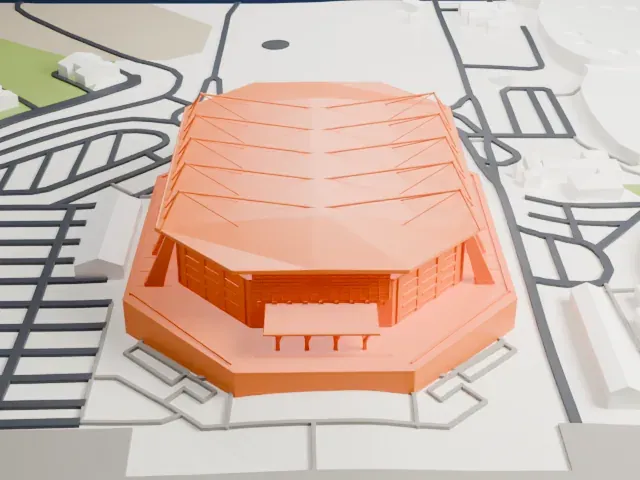 Farmasi Arena model, North view