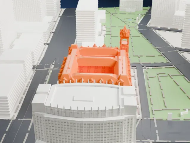 Federal Building and Post Office, Brooklyn model, North view