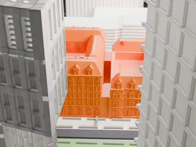 Federal Building and Post Office, Brooklyn model, West view