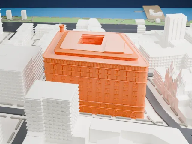 Federal Office Building model, East view