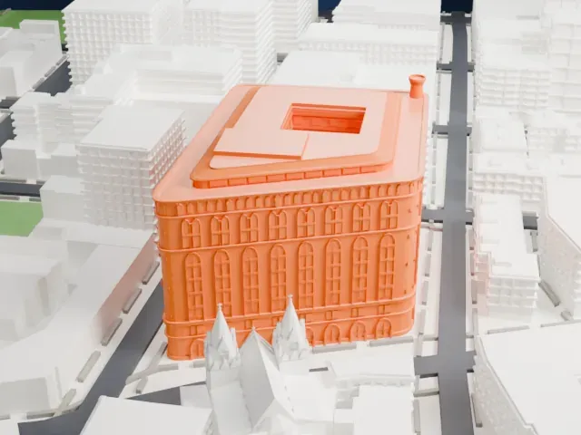 Federal Office Building model, North view
