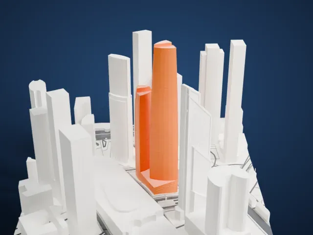Federation Tower model, East view