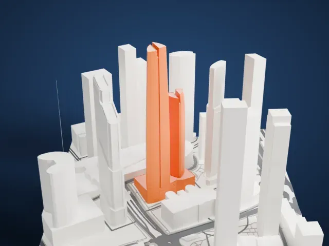 Federation Tower model, North view