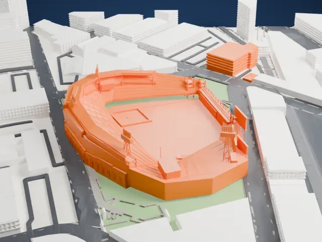 Fenway Park model, East view