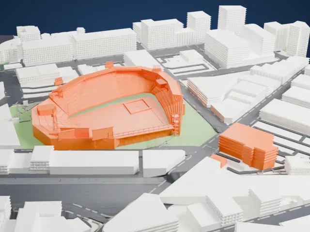 Fenway Park model, North view