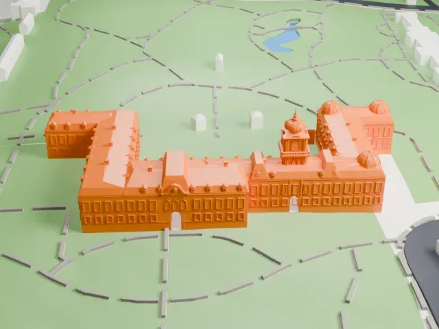 Festetics Palace model, East view