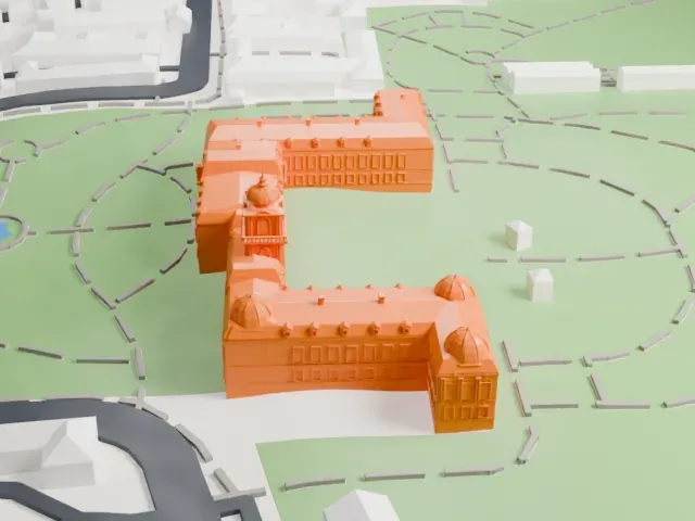 Festetics Palace model, North view