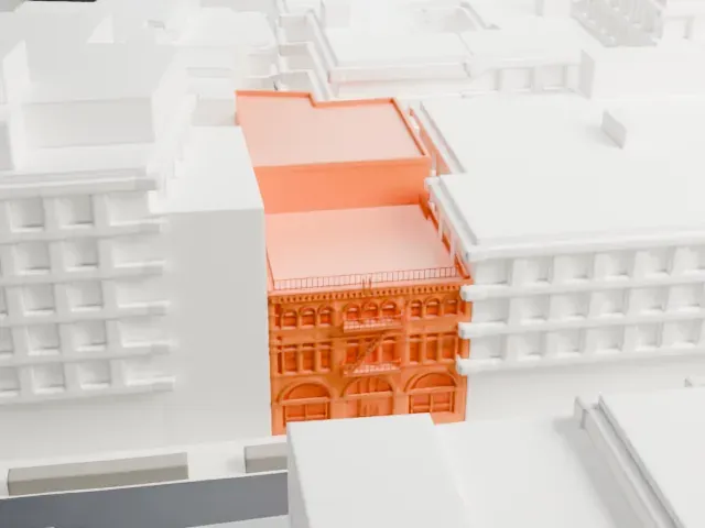 Feuchtwanger Stable model, West view