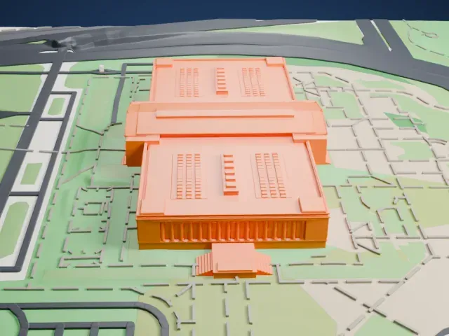 Field Museum model, East view