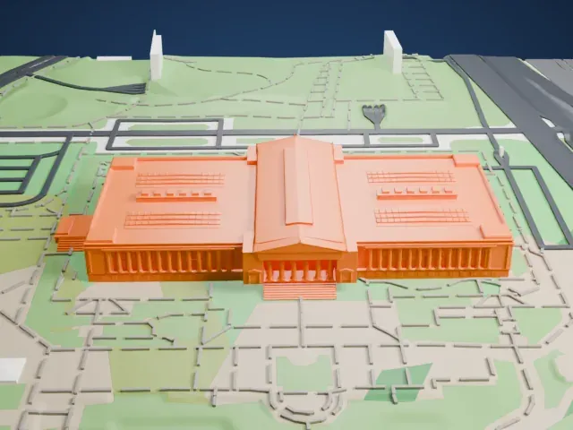 Field Museum model, North view