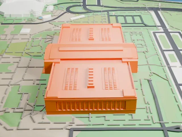 Field Museum model, West view