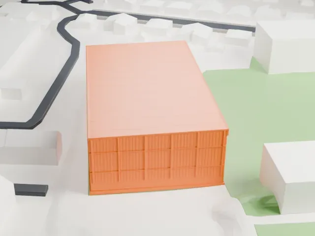 Fir Park model, East view