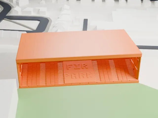 Fir Park model, North view