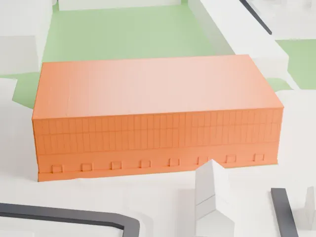 Fir Park model, South view