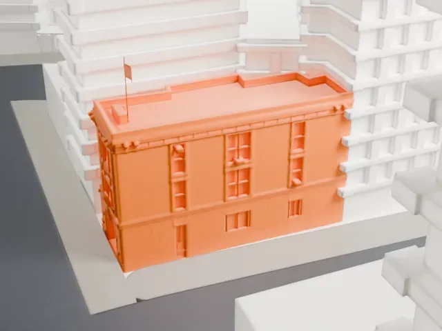 Firehouse, Hook & Ladder Company 8 model, West view