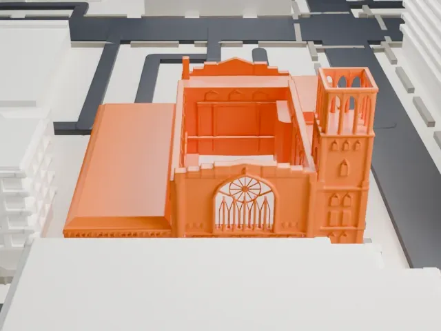First Baptist Church Phoenix model, South view