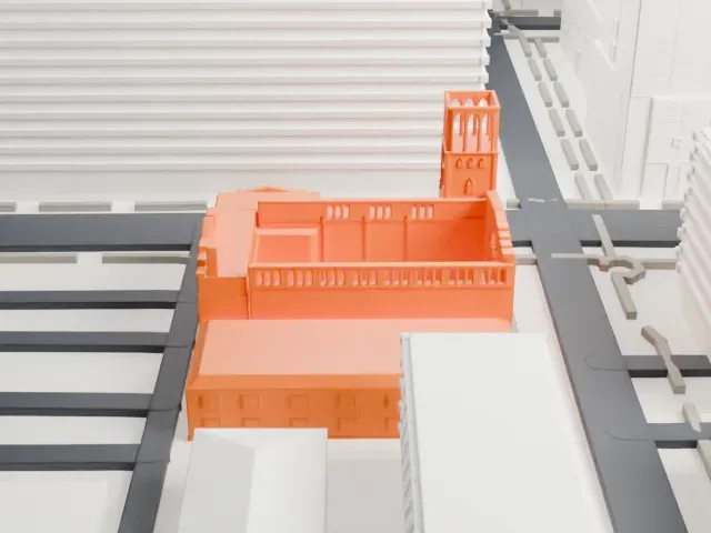 First Baptist Church Phoenix model, West view