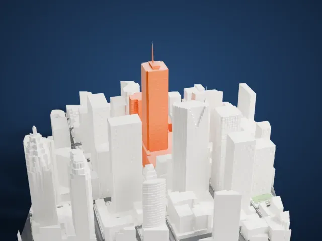 First Canadian Place model, East view
