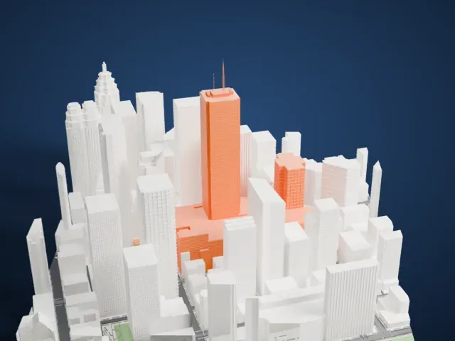 First Canadian Place model, North view