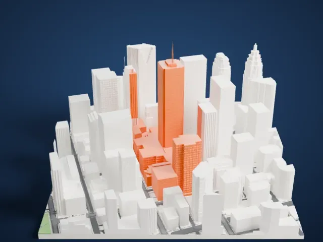 First Canadian Place model, West view