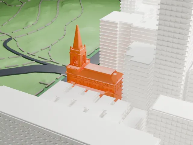 First Church of Christ, Scientist model, North view