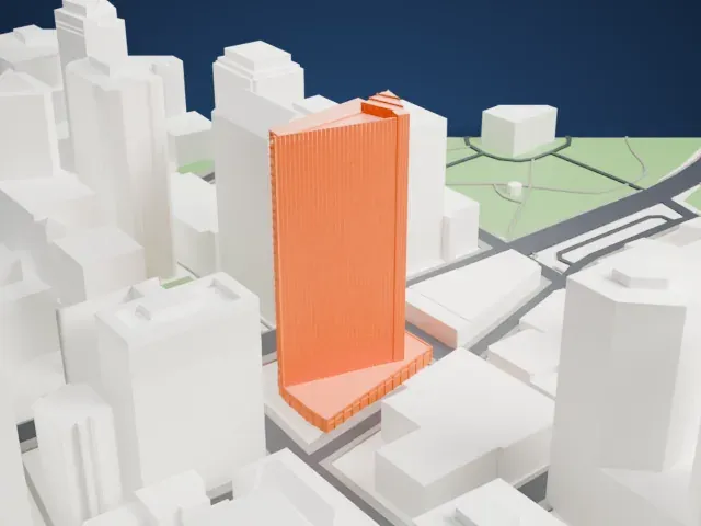 First Hawaiian Center model, West view
