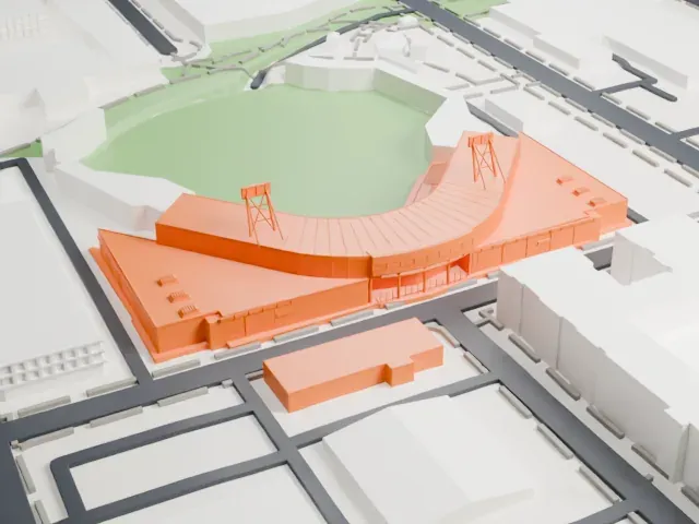 First Horizon Park model, North view