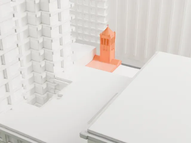 First Hungarian Reformed Church of New York model, South view