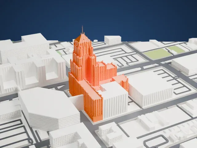 Fisher Building model, North view