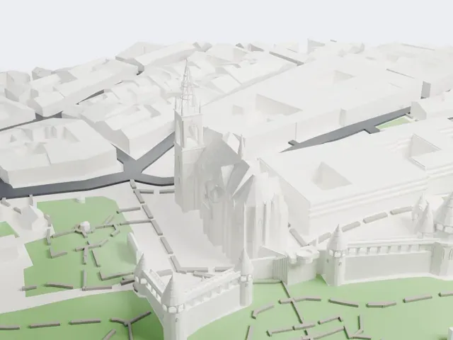 Fisherman's Bastion model, East view