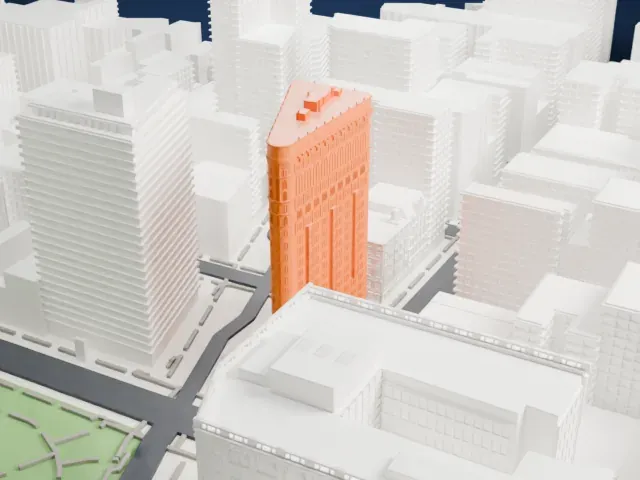 Flatiron Building model, North view