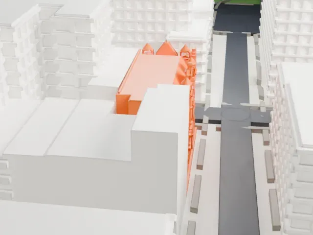 Fleming Smith Warehouse model, East view