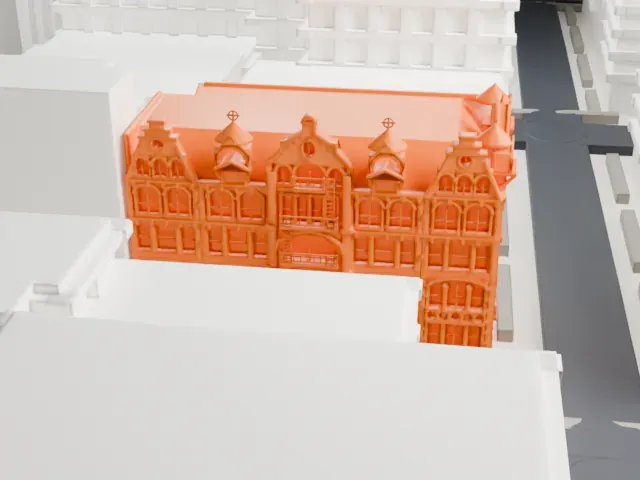 Fleming Smith Warehouse model, North view