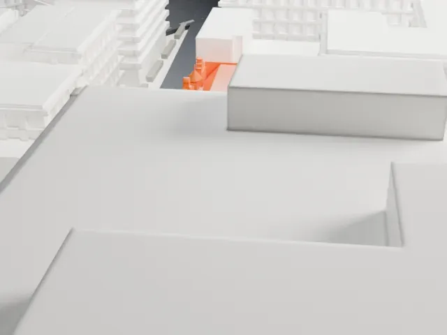Fleming Smith Warehouse model, West view
