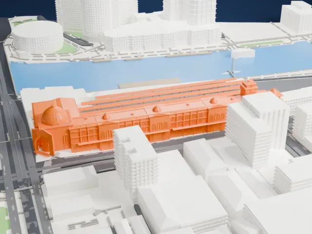 Flinders Street Station model, North view