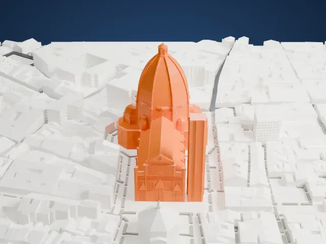 Florence Cathedral model, West view