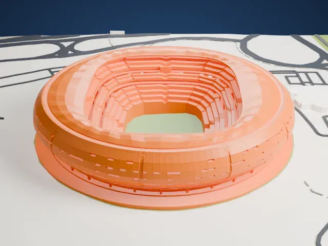 FNB Stadium model, South view