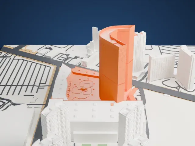 Fontainebleau Las Vegas model, East view