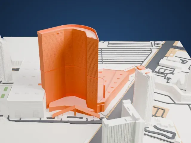 Fontainebleau Las Vegas model, North view