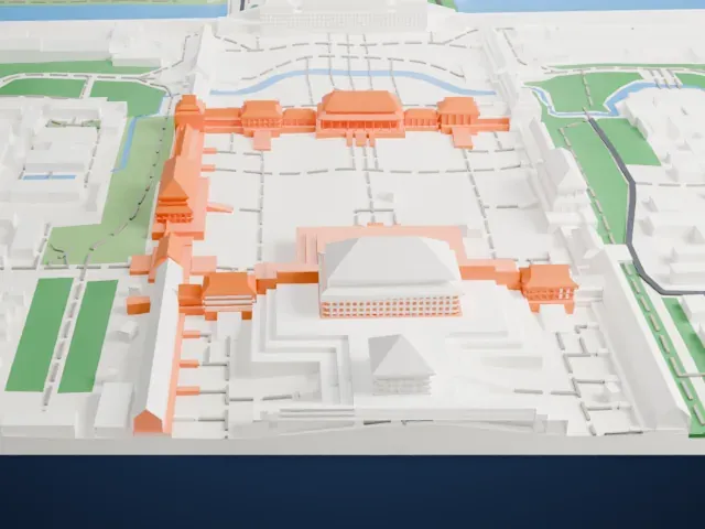 Gate of Supreme Harmony (Forbidden City) model, North view