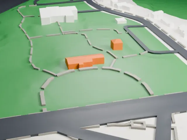 Ford Mansion model, South view